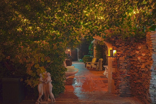 De patio van Sauna van Egmond