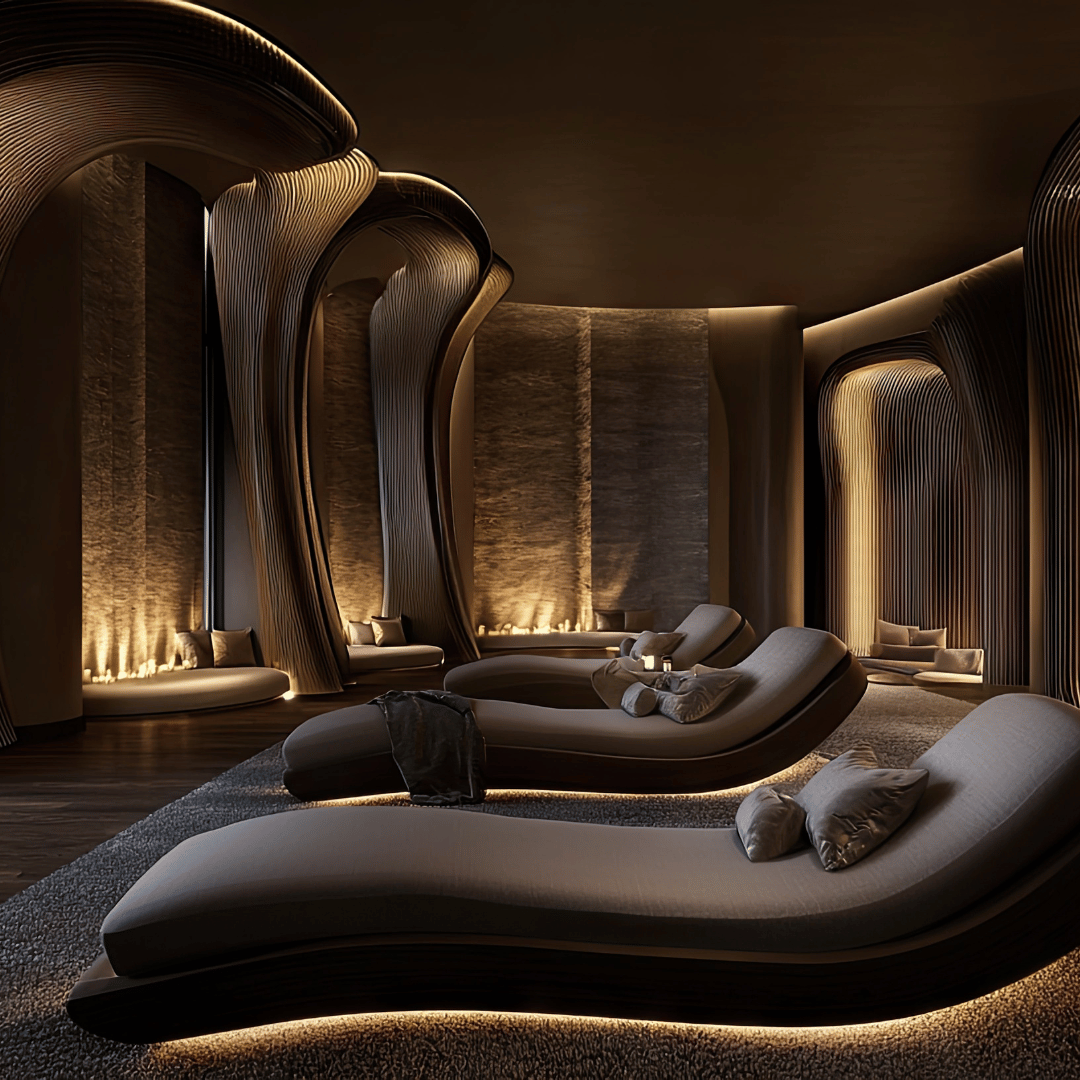 rustruimte sauna ligbedden