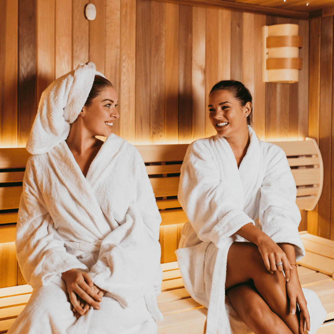 vrouwen in sauna