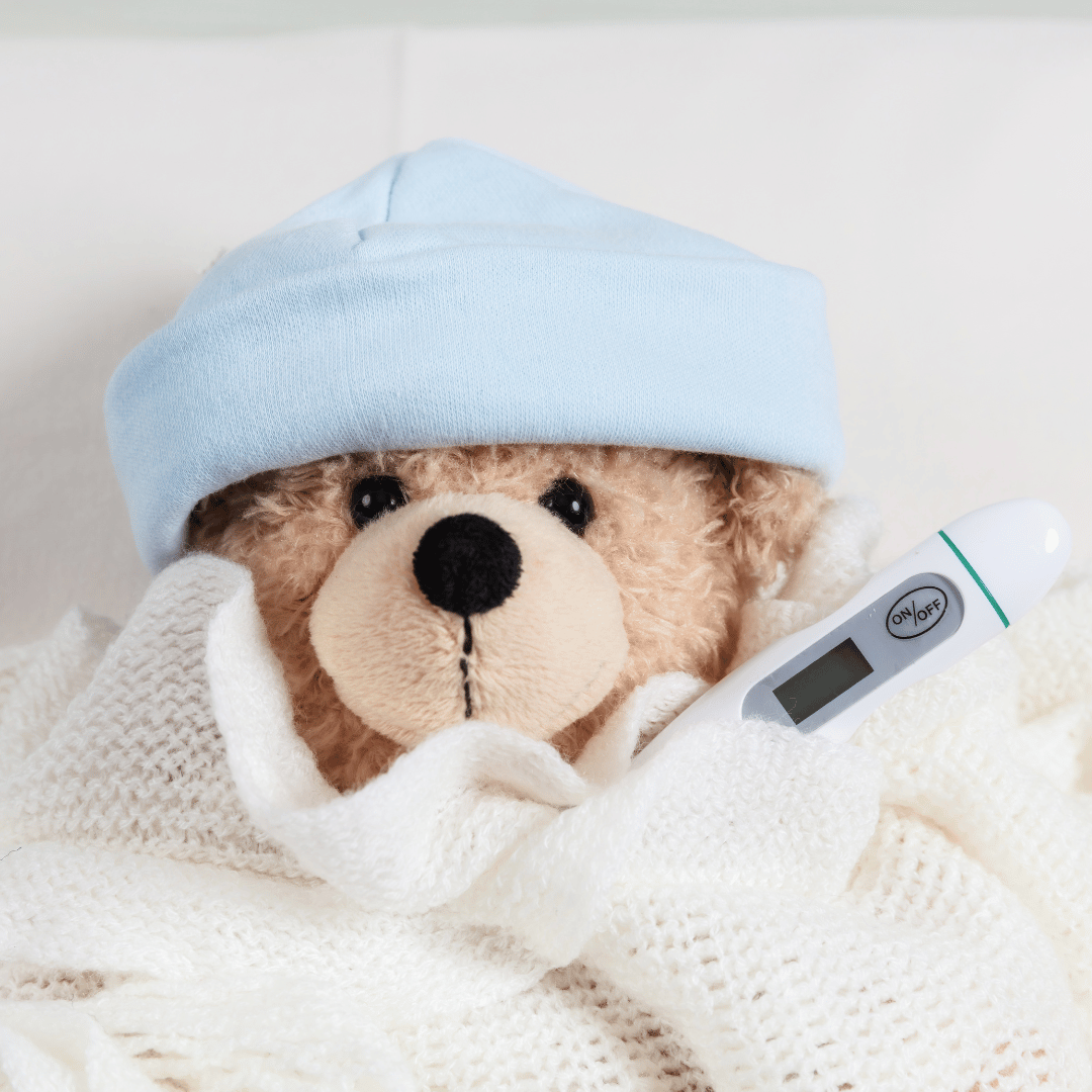 Teddybear die koorts heeft