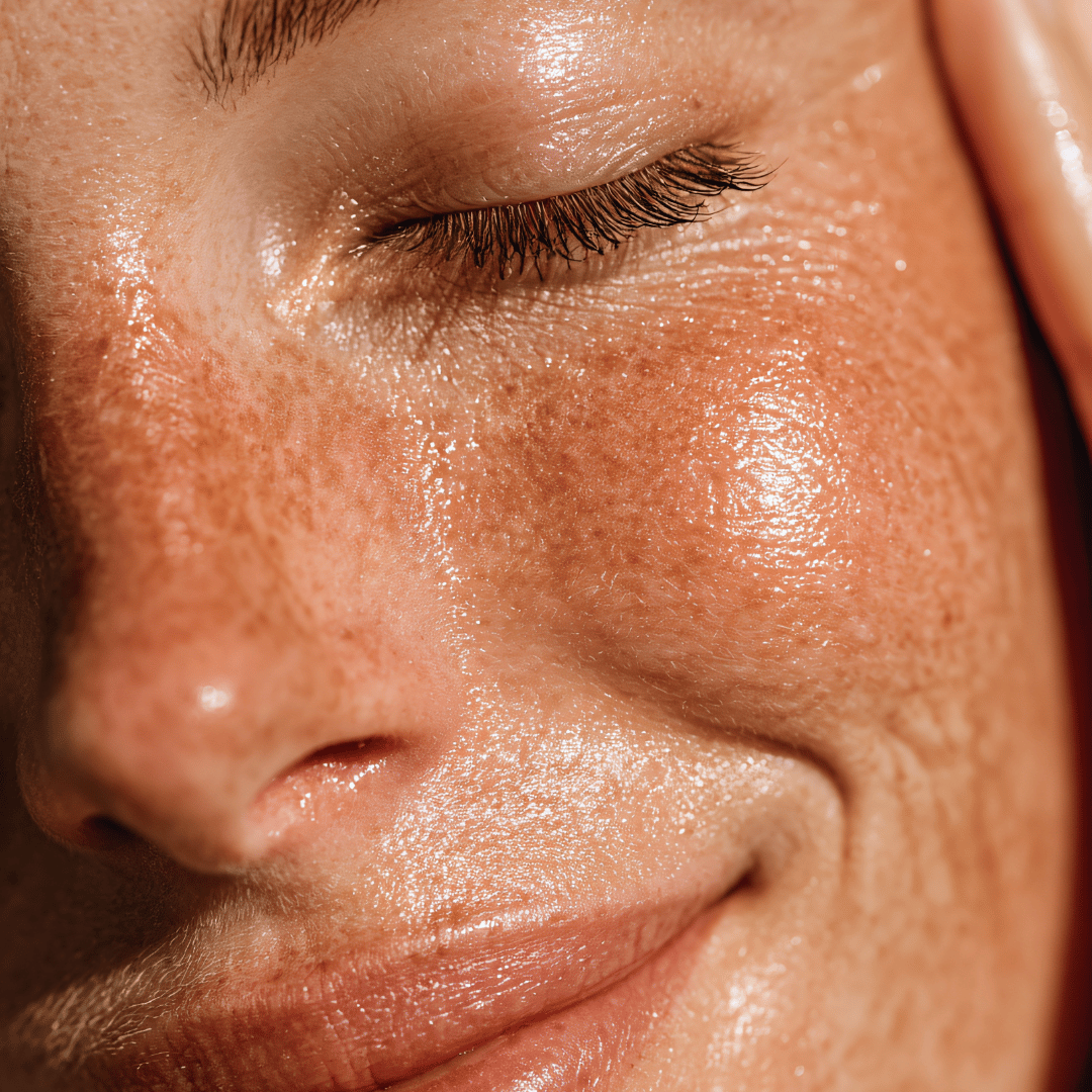 gezicht dat straalt van vrouw