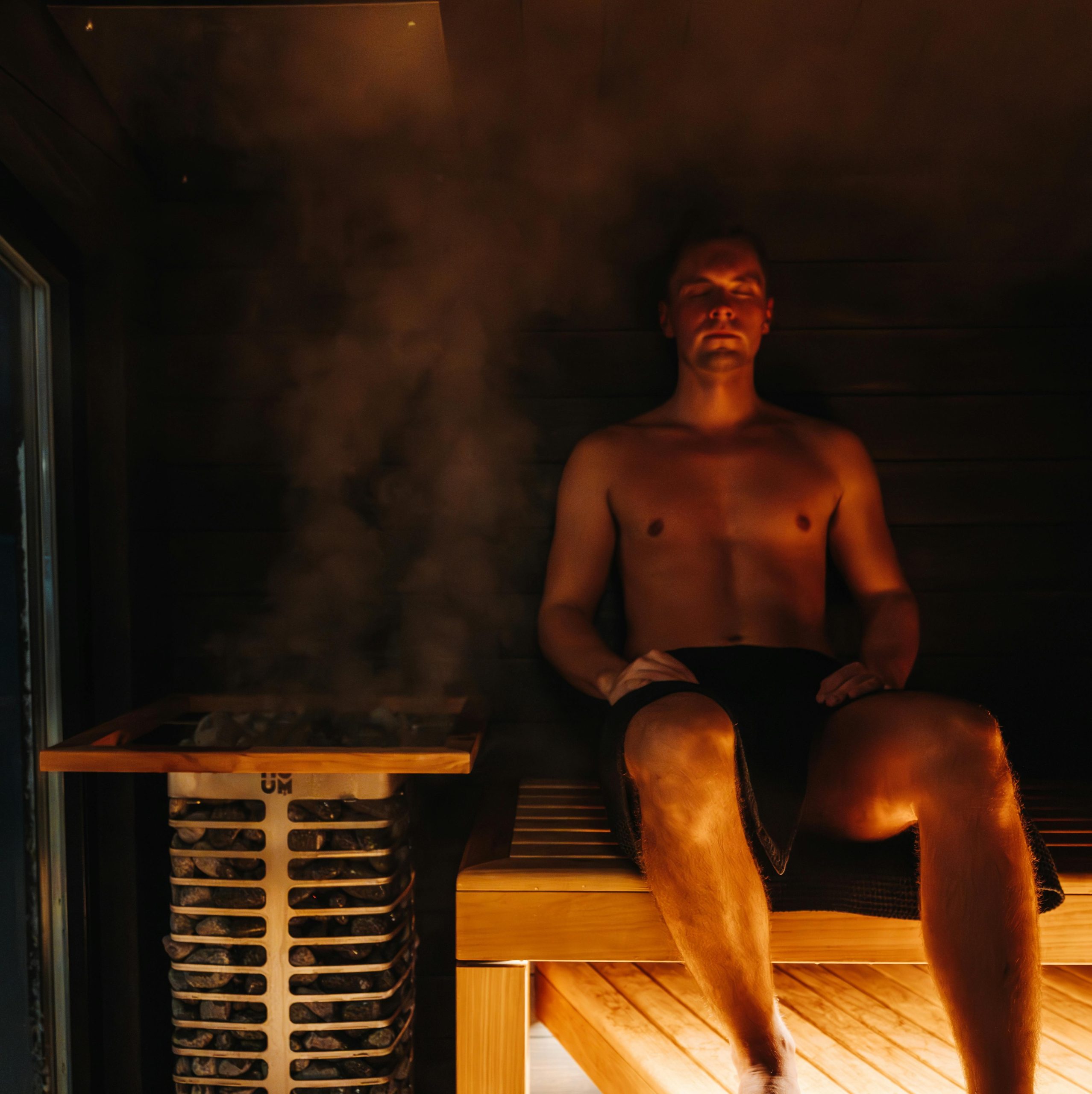 man in de sauna