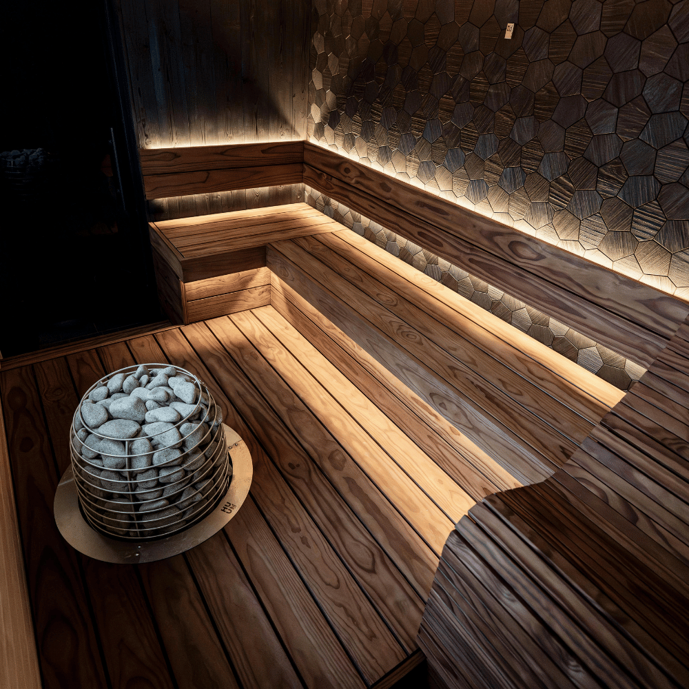 sauna met licht